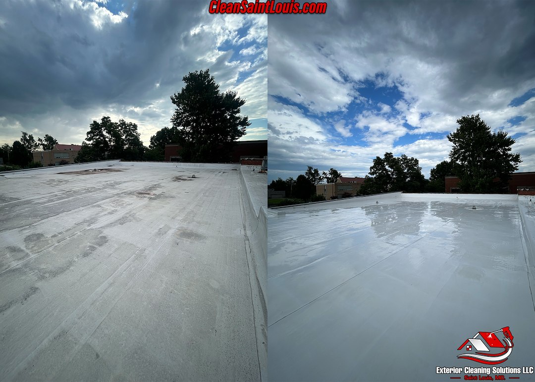 TPO Roof Cleaning in St. Louis, MO | Soft Wash Commercial Roof Cleaning